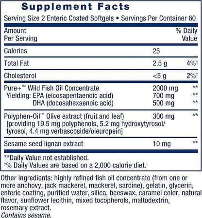 Life Extension Super Omega-3 EPA/DHA Fish 120 Softgels