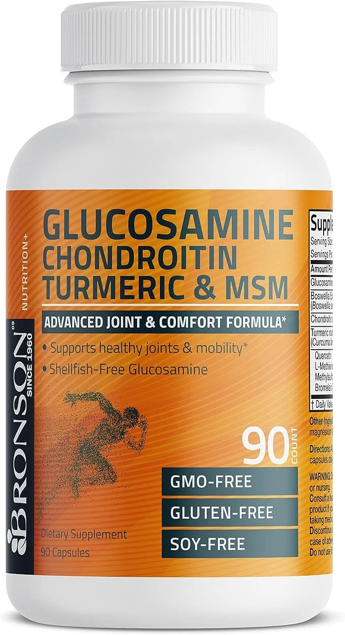 Bronson Glucosamine Chondroitin Turmeric & MSM 90 Capsules