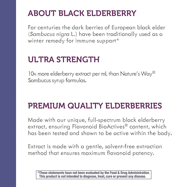 Nature's Way Sambucus Elderberry Drops 6400mg of 1 mL, 1 Fl.