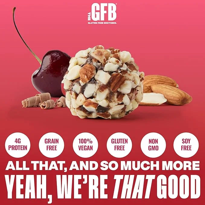 The GFB Chocolate Cherry Almond Protein Bites - Gluten Free, Plant Based, Non GMO, Sustainably Made – Ridiculously Tasty, ...
