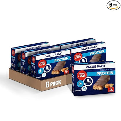 Fiber One Chewy Protein Bars, Caramel Nut, Protein Snacks, 10 ct (Pack of 6) - Product Image