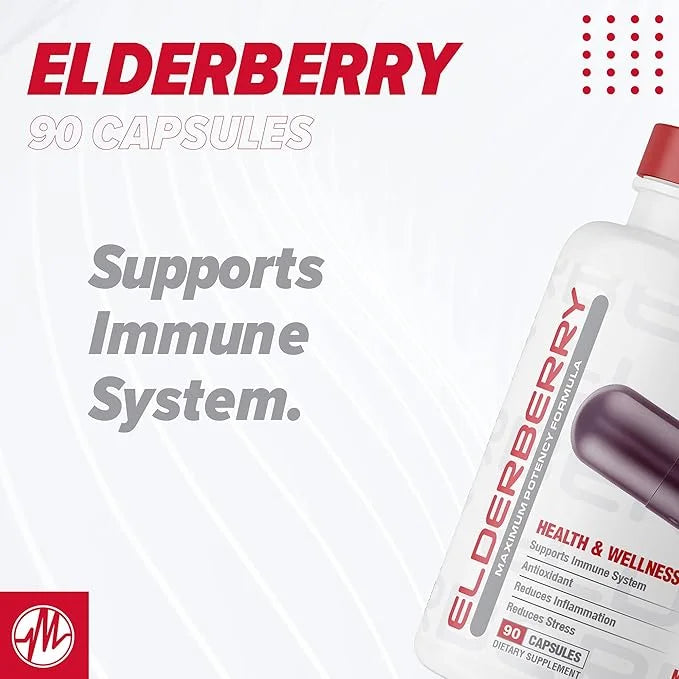 Metabolic Nutrition Elderberry with Vitamin C 1200mg, 90 90 Vegan