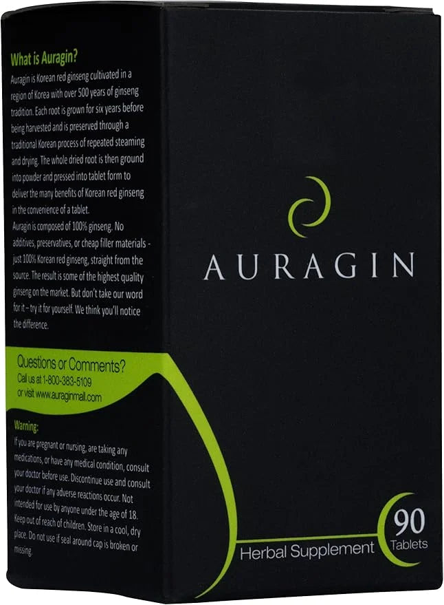 Auragin® Authentic Korean Red Ginseng – 6 Year 100% Red