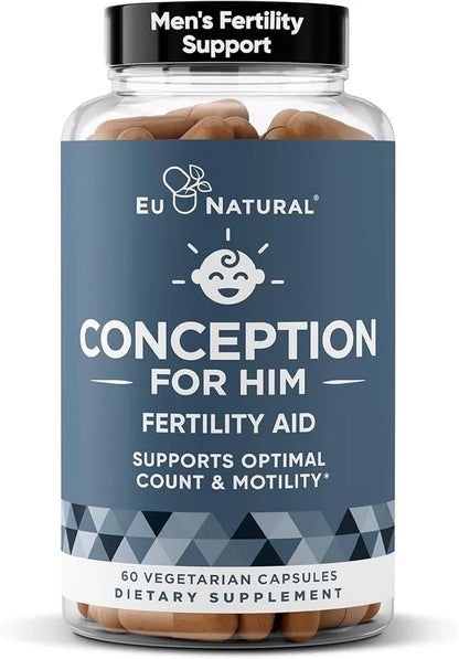 Conception For Him – Fertility Supplements for Men, Male Fertility Booster & Prenatal – Optimal Sperm Count, Motility Stre...