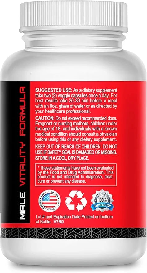 Support– Male Fertility Supplement for Sperm Health, Count, and Motility – All-Natural Formula with Vitamins, Minerals, an...