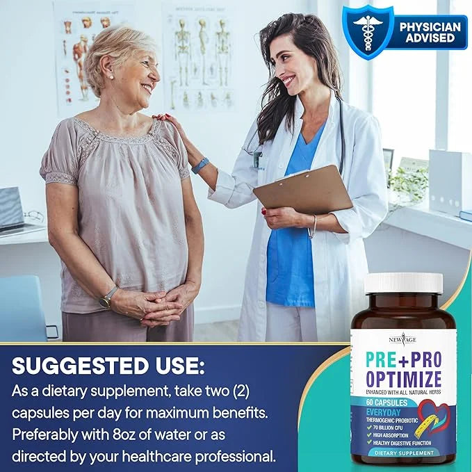 Pro Optimize Probiotics for Women, Menopause, 70 Billion CFU, Digestive Health - Relief for Bloating, Hot Flashes, Joint S...