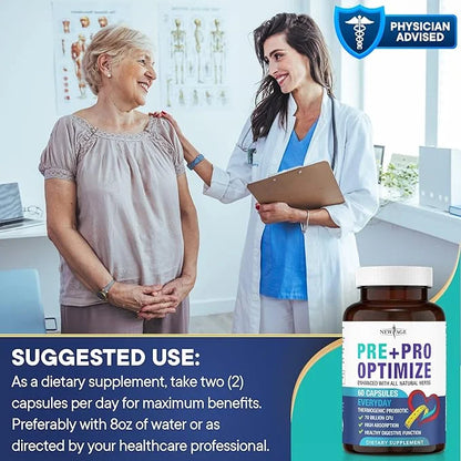 Pro Optimize Probiotics for Women, Menopause, 70 Billion CFU, Digestive Health - Relief for Bloating, Hot Flashes, Joint S...