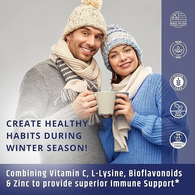 Vitamin C 1000mg Complex with L-Lysine 500mg, Zinc 12mg, Bioflavonoids 300mg. Doctor Bottles.(2)