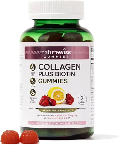 NatureWise Collagen Gummies 1 & 3 Collagen 60 Count[1-Month Count[1-Month Supply]