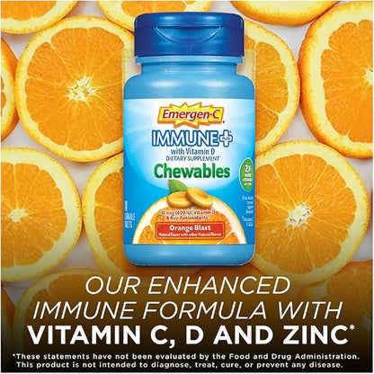 Emergen-C Immune+ Chewables 1000mg Vitamin C 14 Count