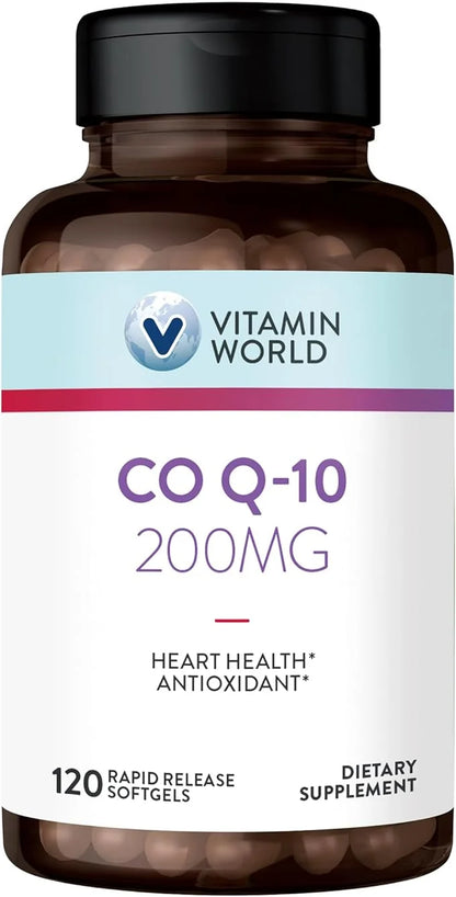 Vitamin World Co Q-10 200 mg. 120 Softgels,