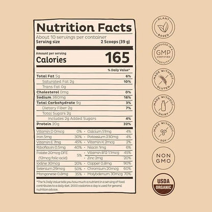 KOS Vegan Protein Powder, Chocolate Peanut Butter 10 Servings