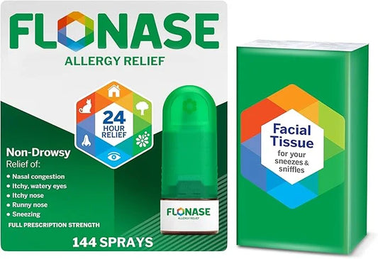 Flonase Allergy Relief Nasal Spray, 24-Hour 144 Sprays,