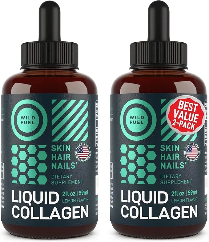Liquid Collagen Peptides with Biotin 10,000mcg Collagen 5,000mcg Biotin 2x2oz