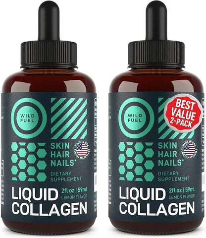 Liquid Collagen Peptides with Biotin 10,000mcg Collagen 5,000mcg Biotin 2x2oz