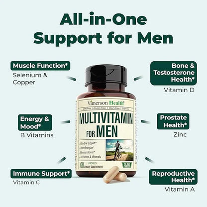 Multivitamin for Men B12, Zinc,