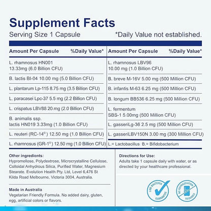 Life-Space 50 Capsules, Support Digestive, Immune, HN001, Gluten