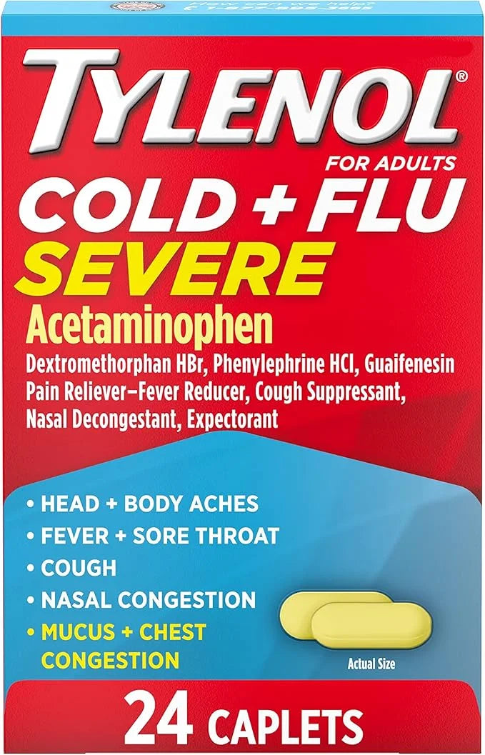 Tylenol Cold + Flu Severe Medicine 24 ct.