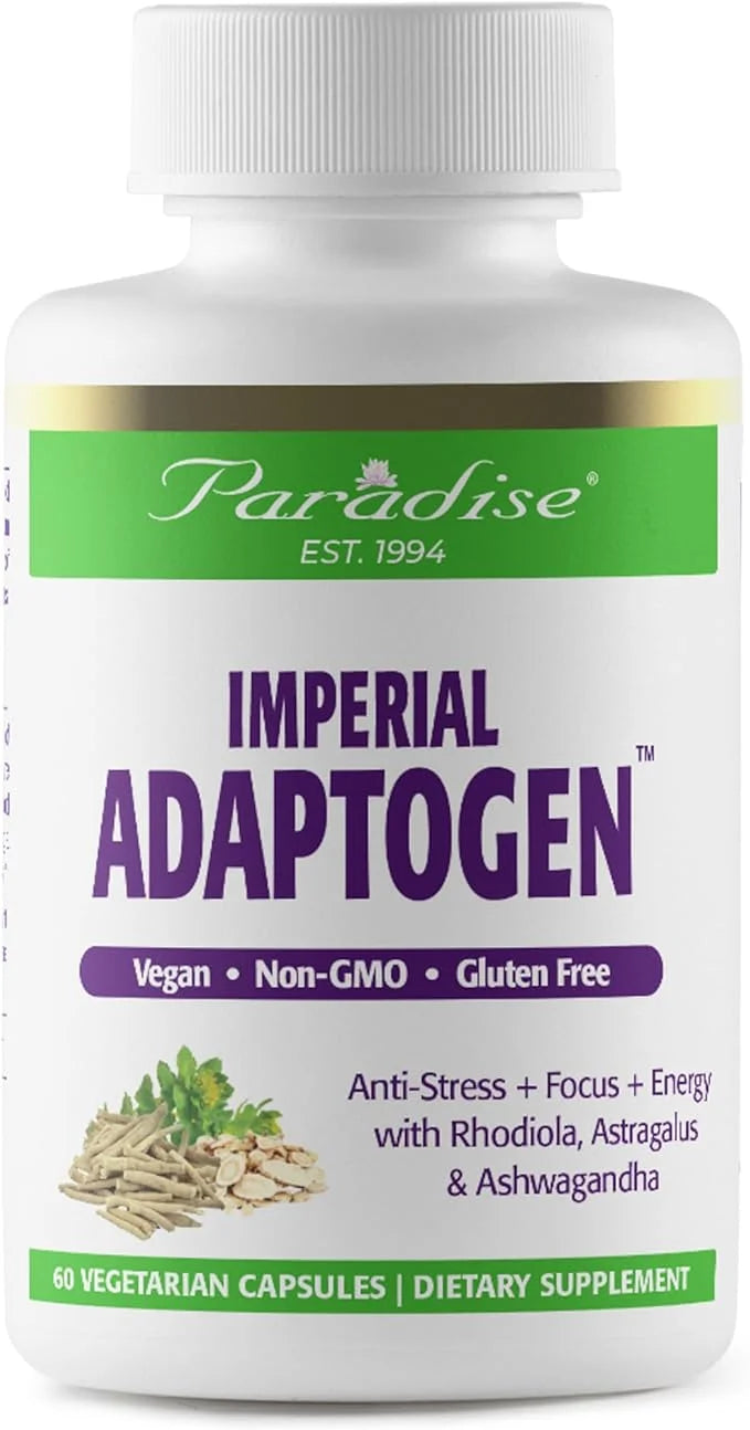 Paradise Herbs Imperial Adaptogen, Eleuthero, Rhodiola, 60 Vegetarian