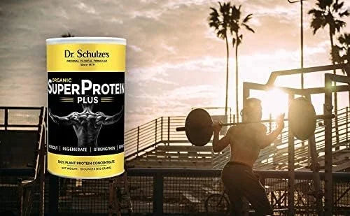 Dr. Schulze's | SuperProtein Plus | 100% Plant Protein Concentrate | Organic Powder Mix | Vitamin B-12 & Spirulina | Dieta...