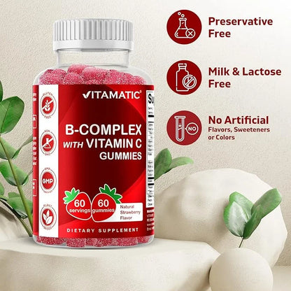 Vitamatic Vitamin B Complex Gummies 60 Gummies (1 Bottle)