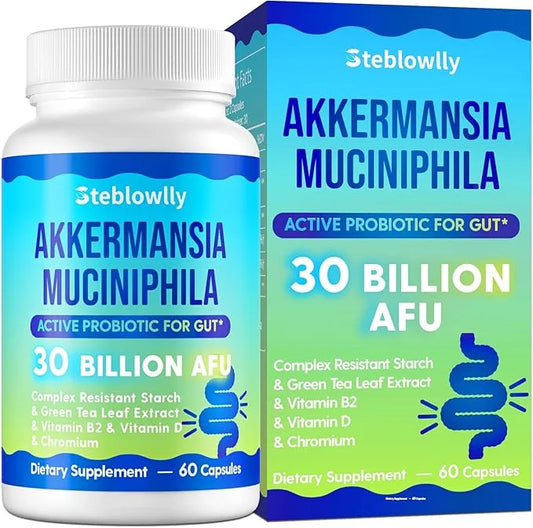 Akkermansia Probiotic, GLP-1, Live Strain Probiotics for Women & Men, GLP 1 Supplement for Gut Health, Digestive, Metaboli...
