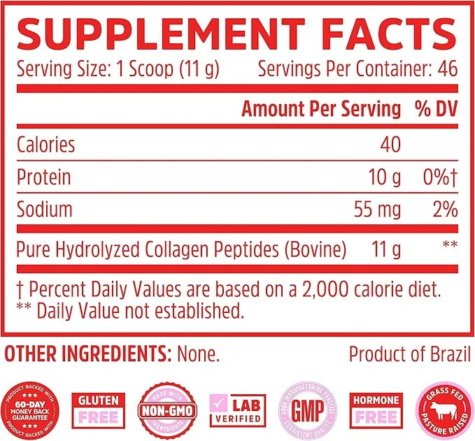 Zhou Collagen Peptides Hydrolyzed Protein Powder Non-GMO,18 Ounce