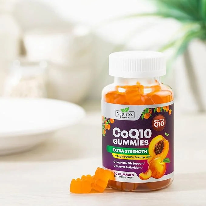 CoQ10 100mg Gummies 3X Better Q10 Vitamins, 10 Supplements, 60 CoQ10 CoQ10 Gummies