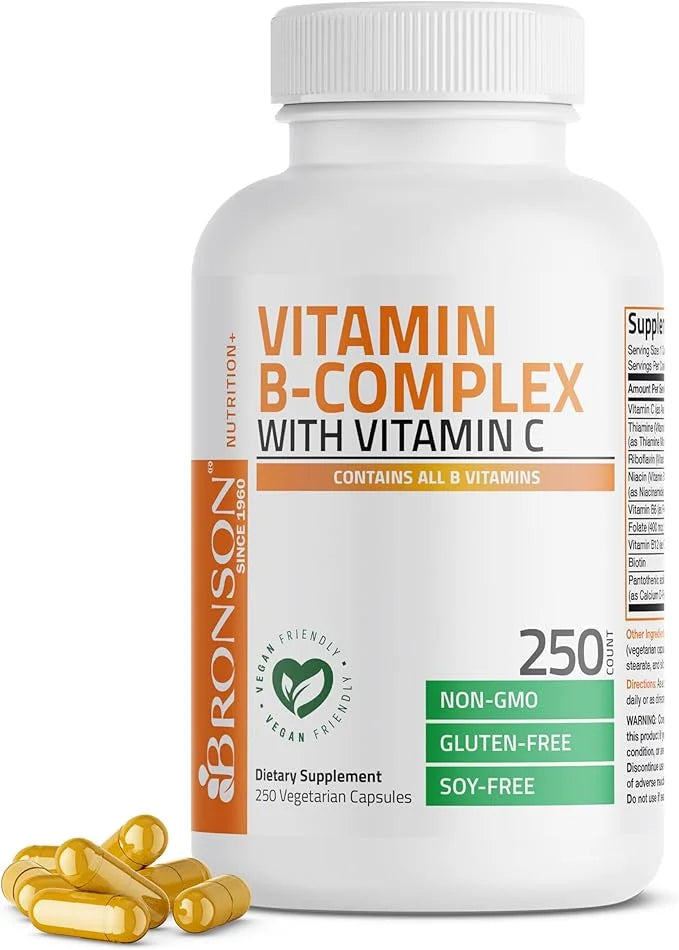 Bronson Vitamin B Complex with Vitamin C 250 Vegetarian