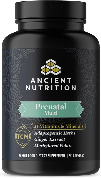 Ancient Nutrition Prenatal Vitamins, Multivitamin B12, Magnesium 90 Ct