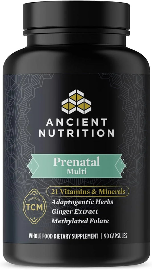 Ancient Nutrition Prenatal Vitamins, Multivitamin B12, Magnesium 90 Ct