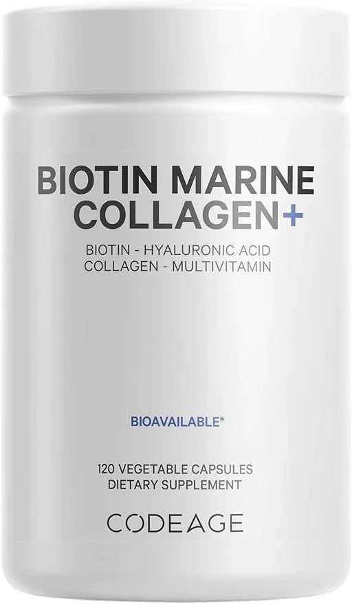 Codeage Marine Collagen Peptides – Hydrolyzed 10,000mcg Biotin 120 capsules