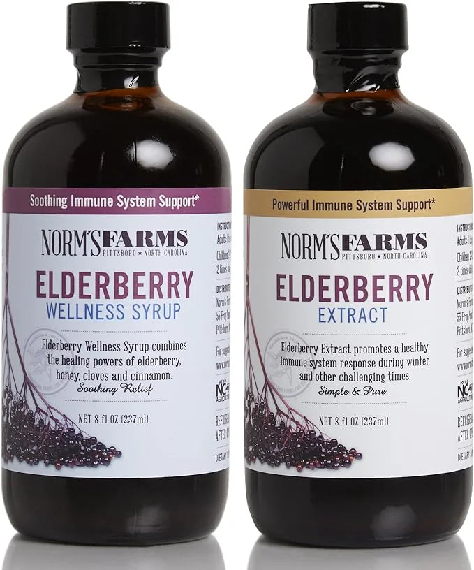 Norm's Farms Black Elderberry Wellness Syrup 2 8 8 Oz.