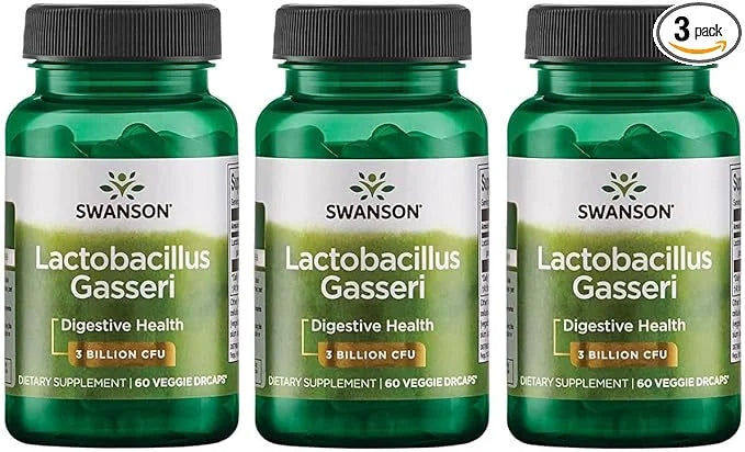 Swanson Lactobacillus Gasseri 3 Billion (60 Veggie 3 Bottles