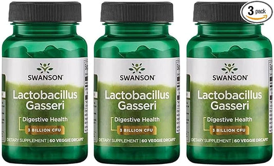 Swanson Lactobacillus Gasseri 3 Billion (60 Veggie 3 Bottles