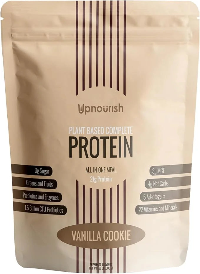 UpNourish Vanilla Cookie Vegan Protein Powder, 15 Servings