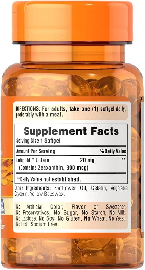 Puritan's Pride Lutein 20 mg 120 Count