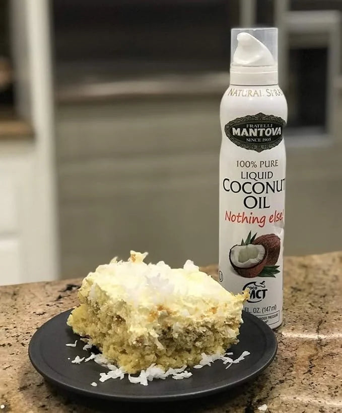 Mantova Coconut Oil Spray, 100% Pure Cooking Oil, Ideal for Healthy Keto Snacks, Baking, Grilling, and Seasoning - Versati...