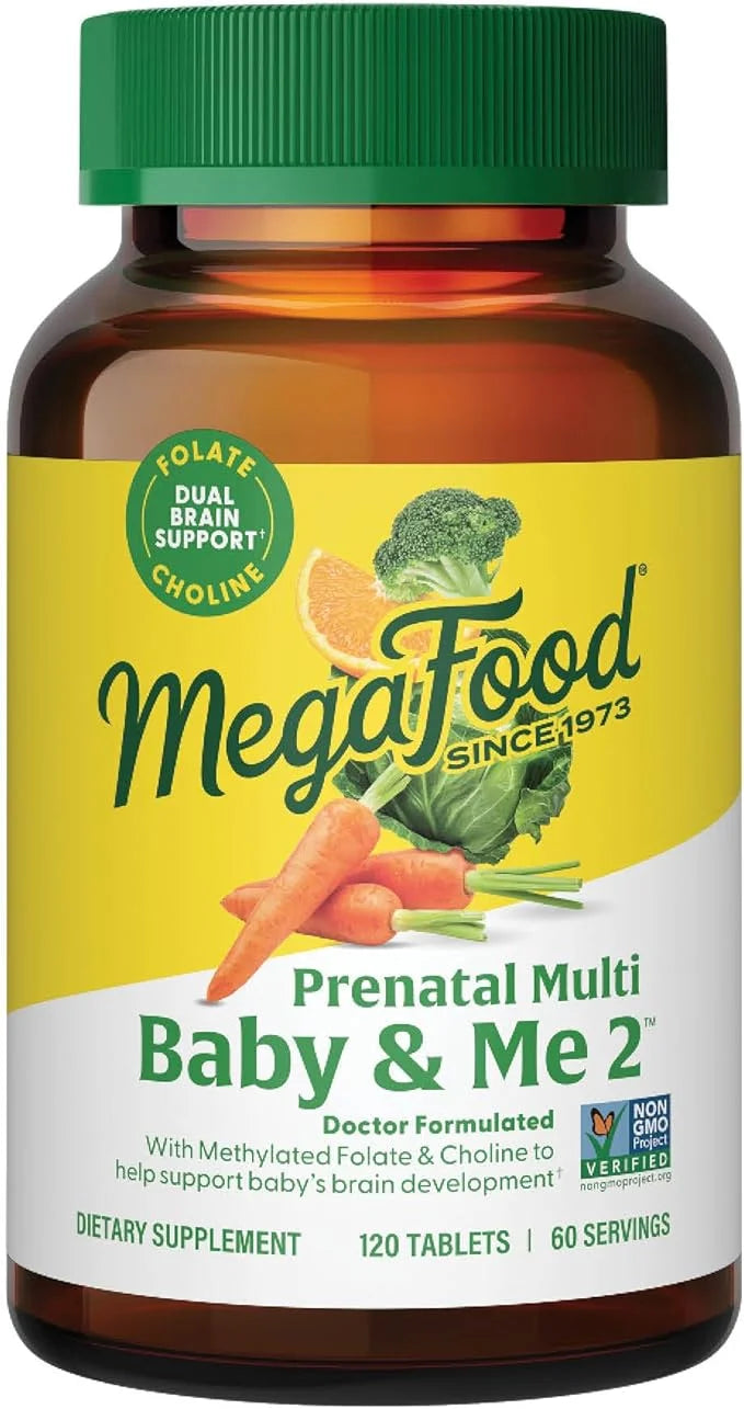 MegaFood Baby & Me 2 Prenatal 120 Tabs (60 Servings)