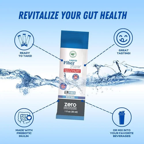 Liquid Fiber Flow Sugar-Free Prebiotic Inulin 25 Packets