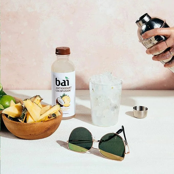 Bai Coconut Flavored Water Puna Coconut Pineapple, Antioxidant Infused, Coconut Pineapple Flavored Water Drink, 18 Fluid O...