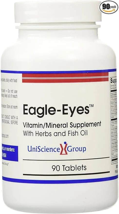 Eagle-Eyes, Optimal Vision Health with 500 3 Fish 90 Tablets