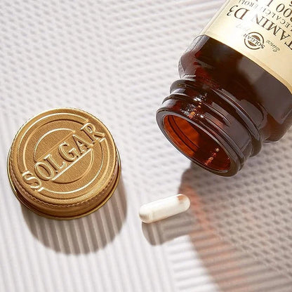 Solgar Vitamin D3 (Cholecalciferol) 15 mcg (600 IU), 120 Vegetable 120 Servings