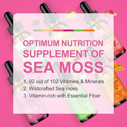 3000mg Sea Moss Liquid Drops D3, 6X 6X Stronger