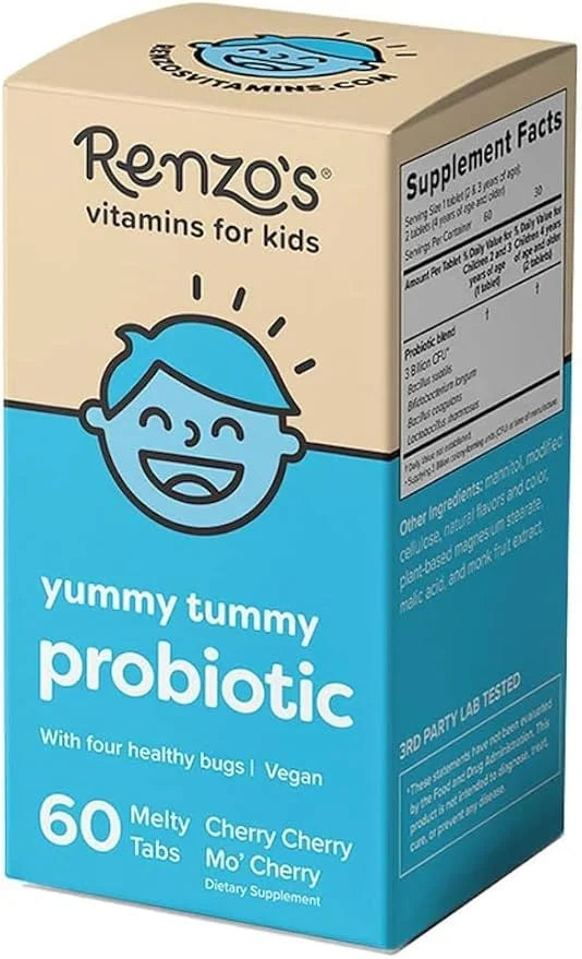 Renzo's Kids Probiotic 60 Cherry-Flavored