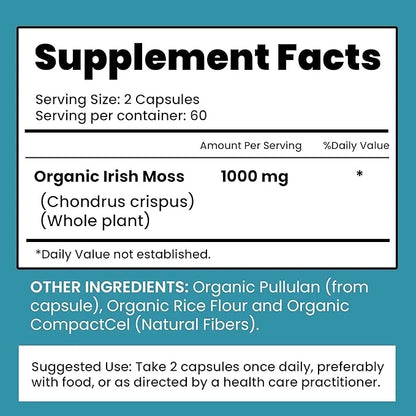 Atlantic Naturals Organic Sea Moss Capsules | Immune System, Thyroid Health, Beautiful Skin and Digestion Multivitamin Sup...