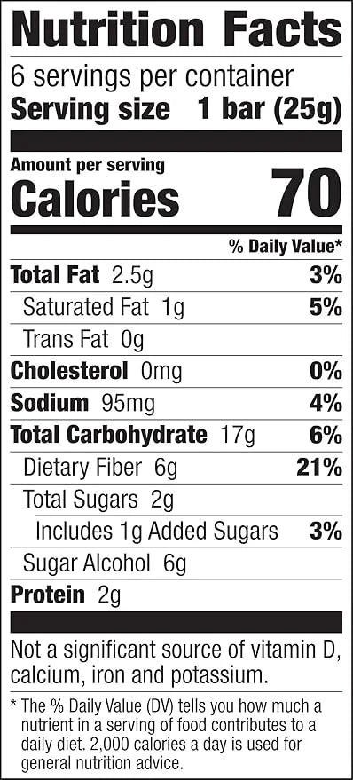 Fiber One 70 Calorie Soft-Baked Bars, Birthday Cake, Snack Bars, 6 ct (Pack of 8) - Product Image