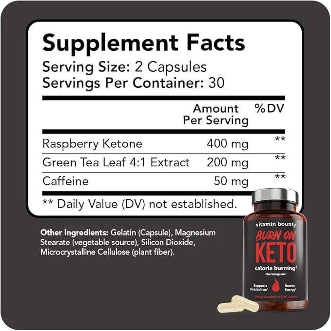 Vitamin Bounty Burn On Keto Multivitamin – Keto-Specific Nutritional Support with Magnesium, Potassium, and MCT for Energy...