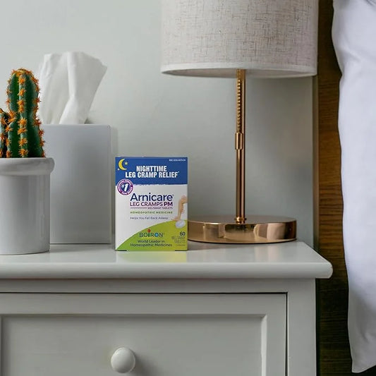 Boiron Arnicare Leg Cramps PM for Nighttime Relief from Cramping and Stiffness in Feet or Calves - 60 Tablets - Product Image