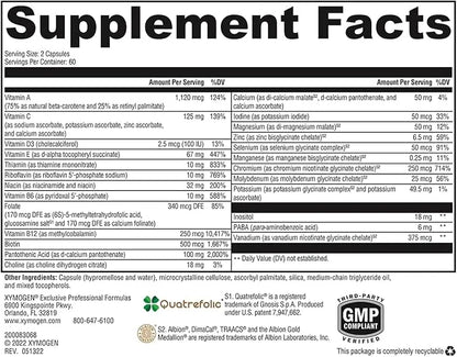 XYMOGEN ActivNutrients without Copper & Iron B12, Zinc (120 Capsules)